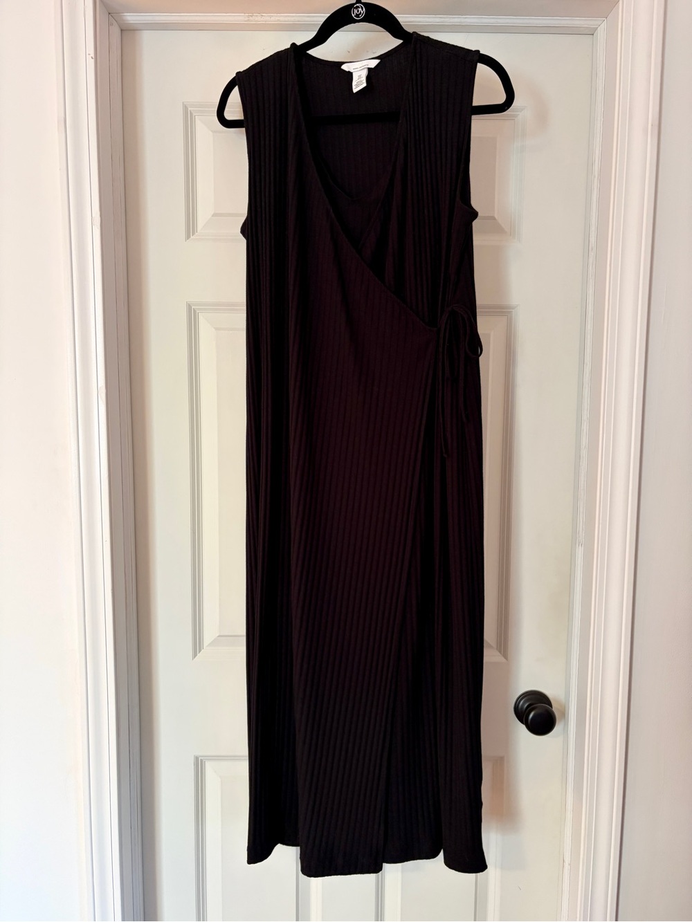 H&M Maternity Sleeveless Black Wrap-Style Dress